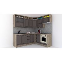 Bucatarie de Colt LEEA ART CORNER FRONT MDF FRESCO 180-220 B DR. K002 / decor 218