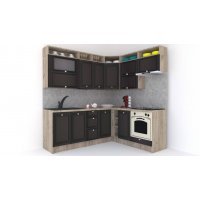 Bucatarie de Colt LEEA ART CORNER FRONT MDF FRESCO 180-220 B DR. K002 / decor 225