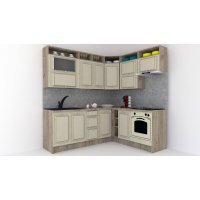 Bucatarie de Colt LEEA ART CORNER FRONT MDF FRESCO 180-220 B DR. K002 / decor 232