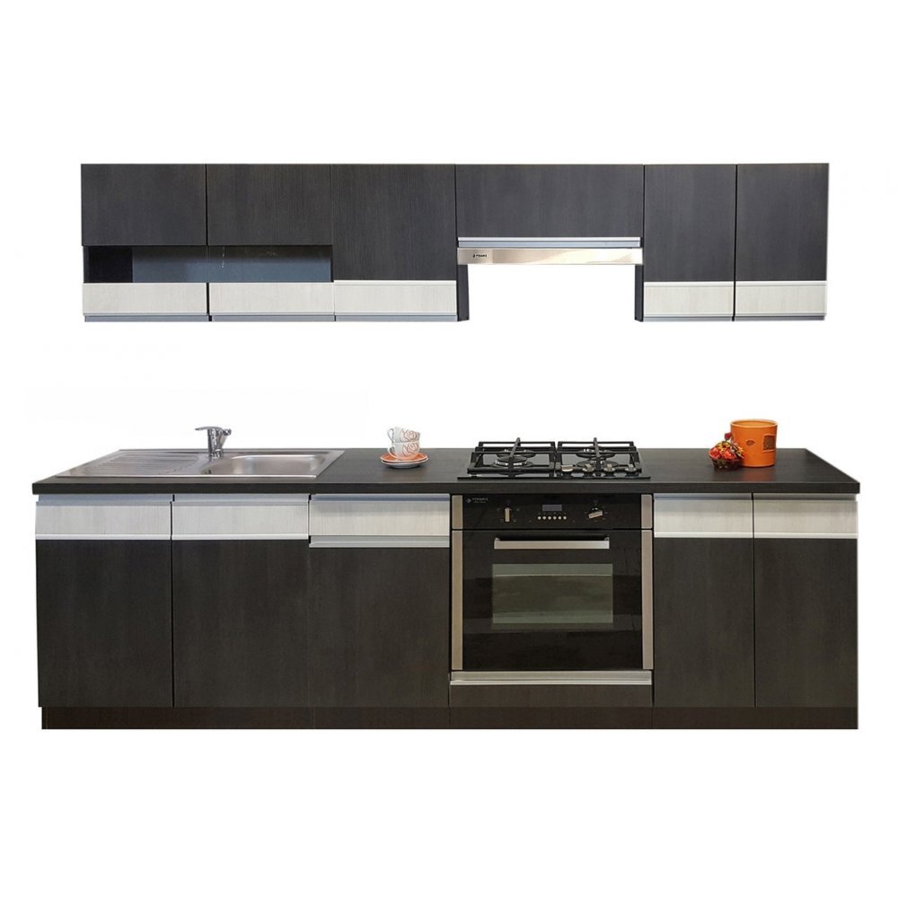 Bucatarie SARA 2B decor 8509 Sosna Norweska Czarna /8508 Sosna Norweska