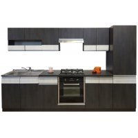 Bucatarie SARA 4A1 decor 8509 Sosna Norweska Czarna /8508 Sosna Norweska