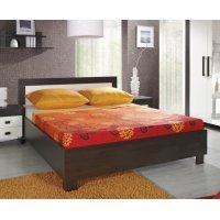 Pat ELAN 160 Milano/Crem, cu saltea 160x200 inclusa