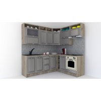 Bucatarie de Colt LEEA ART CORNER FRONT MDF SPARX 180-220 B DR. K002 / decor 210