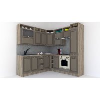 Bucatarie de Colt LEEA ART CORNER FRONT MDF PARMA 220-220 A DR. K002 / decor 200