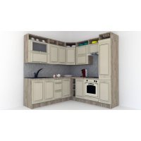 Bucatarie de Colt LEEA ART CORNER FRONT MDF CANYON 220-220 A DR. K002 / decor 232