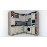 Bucatarie de Colt LEEA ART CORNER FRONT MDF EKRAN 220-220 B DR. K002 / decor 232