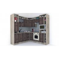 Bucatarie de Colt LEEA ART CORNER FRONT MDF EKRAN 220-220 B DR. K002 / decor 264
