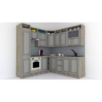 Bucatarie de Colt LEEA ART CORNER FRONT MDF ELBA 220-220 A ST. K002 / decor 227