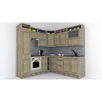 Bucatarie de Colt LEEA ART CORNER FRONT MDF ELBA 220-220 A ST. K002 / decor 243