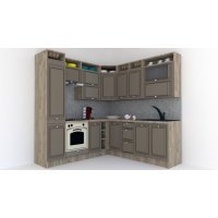 Bucatarie de Colt LEEA ART CORNER FRONT MDF FRESCO 220-220 A ST. K002 / decor 200