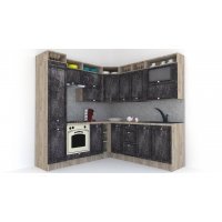 Bucatarie de Colt LEEA ART CORNER FRONT MDF FRESCO 220-220 A ST. K002 / decor 267