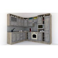 Bucatarie de Colt LEEA ART CORNER FRONT MDF ALAMO 220-280 DR. K002 / decor 246