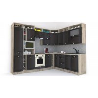 Bucatarie de Colt LEEA ART CORNER FRONT MDF ALAMO 220-280 ST. K002 / decor 176 Bucatarie de Colt LEEA ART CORNER FRONT MDF ALAMO 220-280 ST. K002 / decor 176