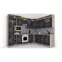 Bucatarie de Colt LEEA ART CORNER FRONT MDF ALAMO 220-280 ST. K002 / decor 267