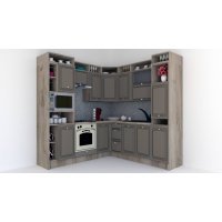 Bucatarie de Colt LEEA ART CORNER FRONT MDF STILE 220-220 B ST. K002 / decor 200