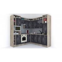 Bucatarie de Colt LEEA ART CORNER FRONT MDF STILE 220-220 B ST. K002 / decor 267