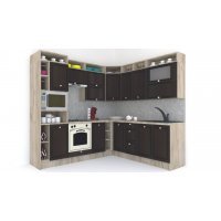 Bucatarie de Colt LEEA ART CORNER FRONT MDF CANYON 220-240 ST. K002 / decor 232