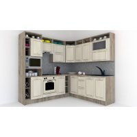 Bucatarie de Colt LEEA ART CORNER FRONT MDF CANYON 220-240 ST. K002 / decor 242