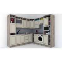 Bucatarie de Colt LEEA ART CORNER FRONT MDF ALAMO 240-260 DR. K002 / decor 232