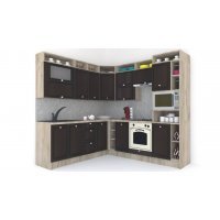 Bucatarie de Colt LEEA ART CORNER FRONT MDF FRESCO 220-240 DR. K002 / decor 244