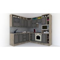 Bucatarie de Colt LEEA ART CORNER FRONT MDF FRESCO 220-240 DR. K002 / decor 265