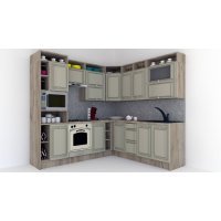 Bucatarie de Colt LEEA ART CORNER FRONT MDF SPARX 220-240 ST. K002 / decor 161