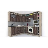 Bucatarie de Colt LEEA ART CORNER FRONT MDF STILE 220-240 DR. K002 / decor 264