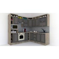 Bucatarie de Colt LEEA ART CORNER FRONT MDF STILE 220-240 ST. K002 / decor 265