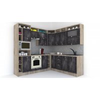 Bucatarie de Colt LEEA ART CORNER FRONT MDF STILE 220-240 ST. K002 / decor 267