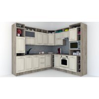 Bucatarie de Colt LEEA ART CORNER FRONT MDF PARMA 240-260 DR. K002 / decor 242