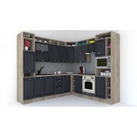 Bucatarie de Colt LEEA ART CORNER FRONT MDF PARMA 240-260 DR. K002 / decor 266