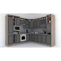 Bucatarie de Colt LEEA ART CORNER FRONT MDF ALAMO 260-280 ST. K002 / decor 265