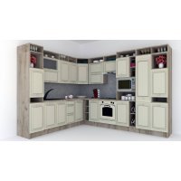 Bucatarie de Colt LEEA ART CORNER FRONT MDF ALAMO 260-320 DR. K002 / decor 191