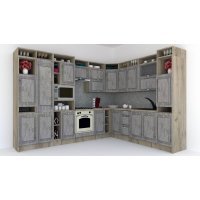 Bucatarie de Colt LEEA ART CORNER FRONT MDF ALAMO 260-320 ST. K002 / decor 246