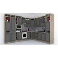 Bucatarie de Colt LEEA ART CORNER FRONT MDF ALAMO 260-320 ST. K002 / decor 265