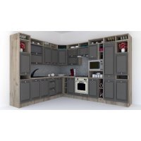 Bucatarie de Colt LEEA ART CORNER FRONT MDF PARMA 260-320 DR. K002 / decor 218