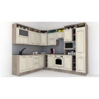 Bucatarie de Colt LEEA ART CORNER FRONT MDF FRESCO 220-280 DR. K002 / decor 242
