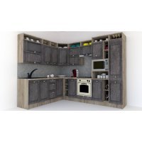 Bucatarie de Colt LEEA ART CORNER FRONT MDF FRESCO 220-280 DR. K002 / decor 247