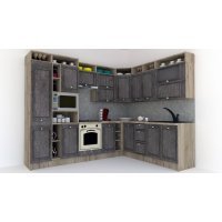 Bucatarie de Colt LEEA ART CORNER FRONT MDF FRESCO 220-280 ST. K002 / decor 247