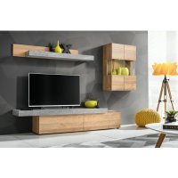 Living CONCRET 20 RVAJ CR Genarom AM Stejar Riviera / Imitatie Beton