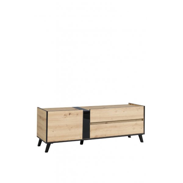 Comoda TV FLIX Reg 4 Stejar Artisan / Negru