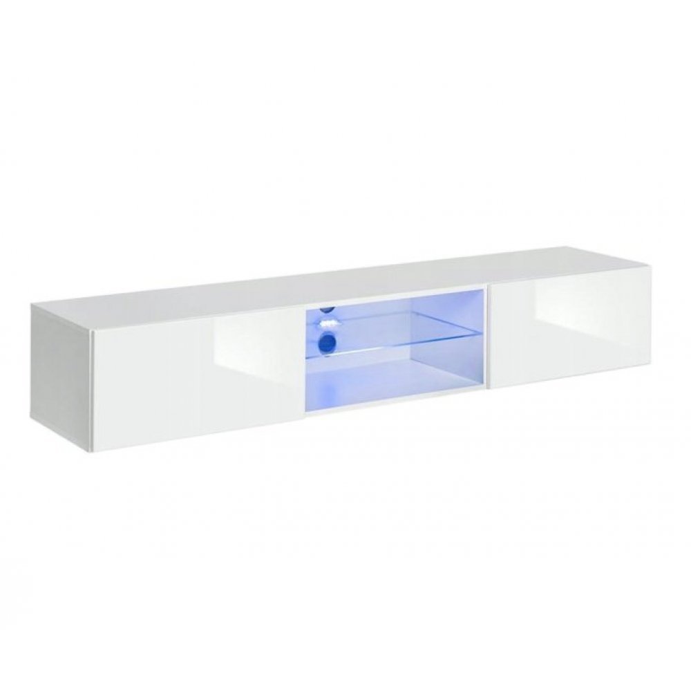 Comoda TV SWITCH 27 WW SW RTV 3 Genarom AM Alb / Alb Lucios