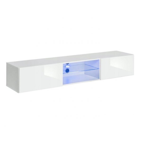 Comoda TV SWITCH 27 WW SW RTV 3 Genarom AM Alb / Alb Lucios