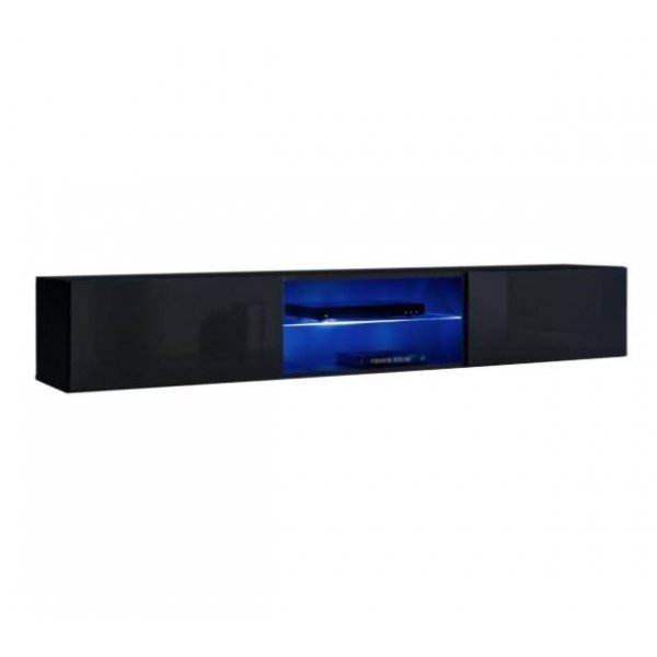 Comoda TV SWITCH 27 ZZ SW RTV 3 Genarom AM Negru / Negru Lucios