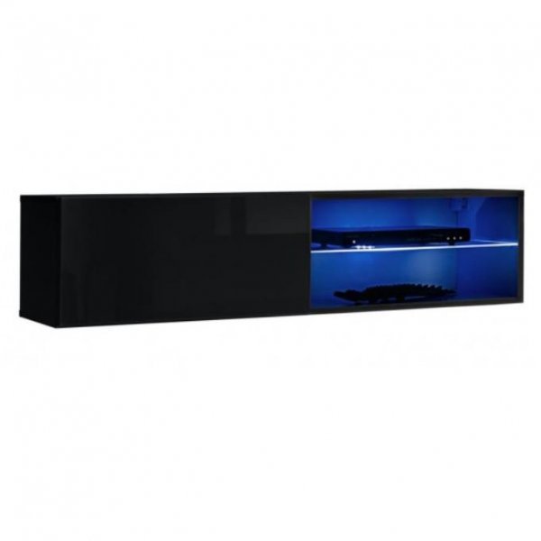 Comoda TV SWITCH 27 ZZ SW RTV 4 Genarom AM Negru / Negru Lucios