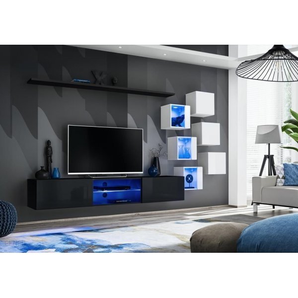 Living SWITCH 21 26 ZW WS 21 Genarom AM Negru Lucios / Alb Lucios