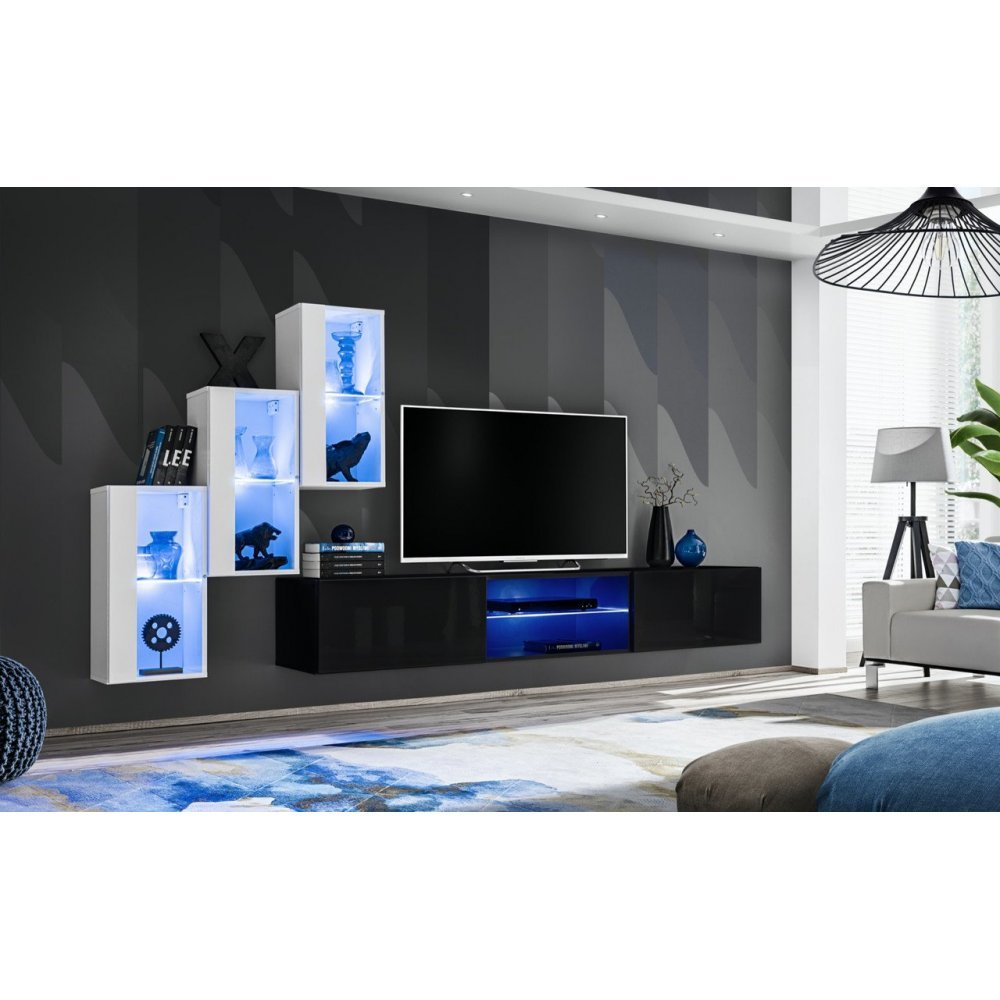 Living SWITCH 22 26 WS SW 22 Genarom AM Alb Lucios / Negru Lucios