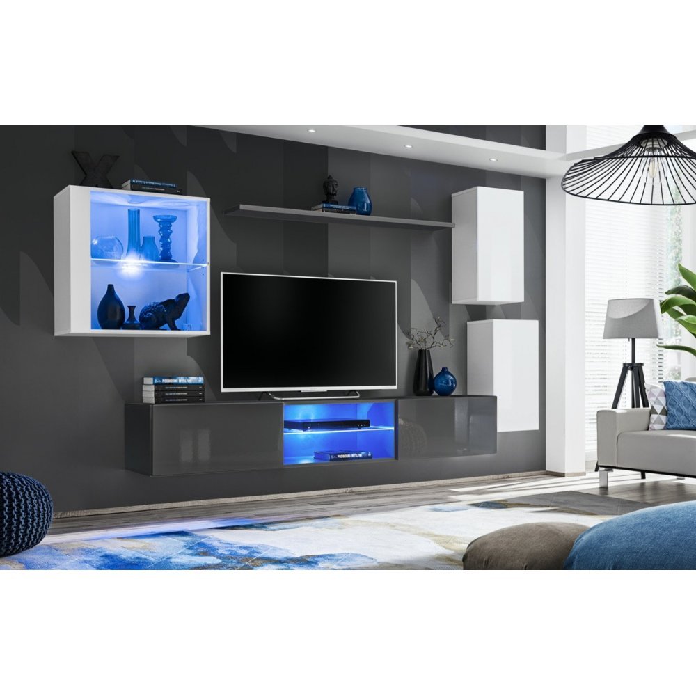 Living SWITCH 23 27 WG SW 23 Genarom AM Alb Lucios / Grafit Lucios