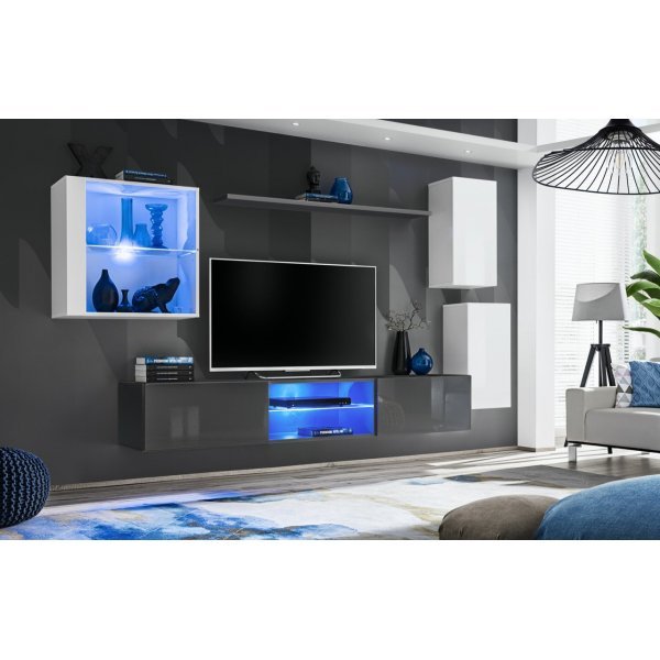 Living SWITCH 23 27 WG SW 23 Genarom AM Alb Lucios / Grafit Lucios
