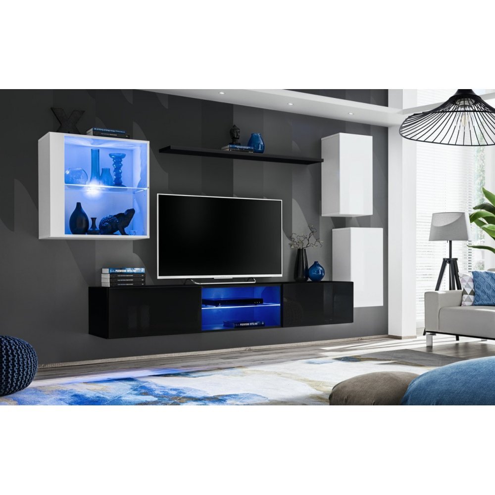 Living SWITCH 23 26 WS SW 23 Genarom AM Alb Lucios / Negru Lucios